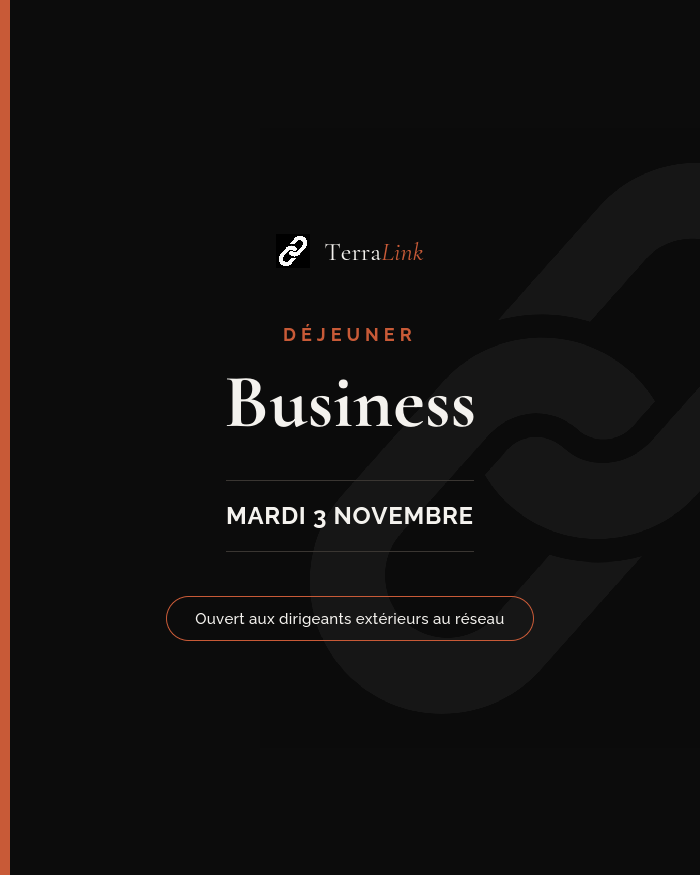 Déjeuner Business TerraLink — Mardi 3 novembre